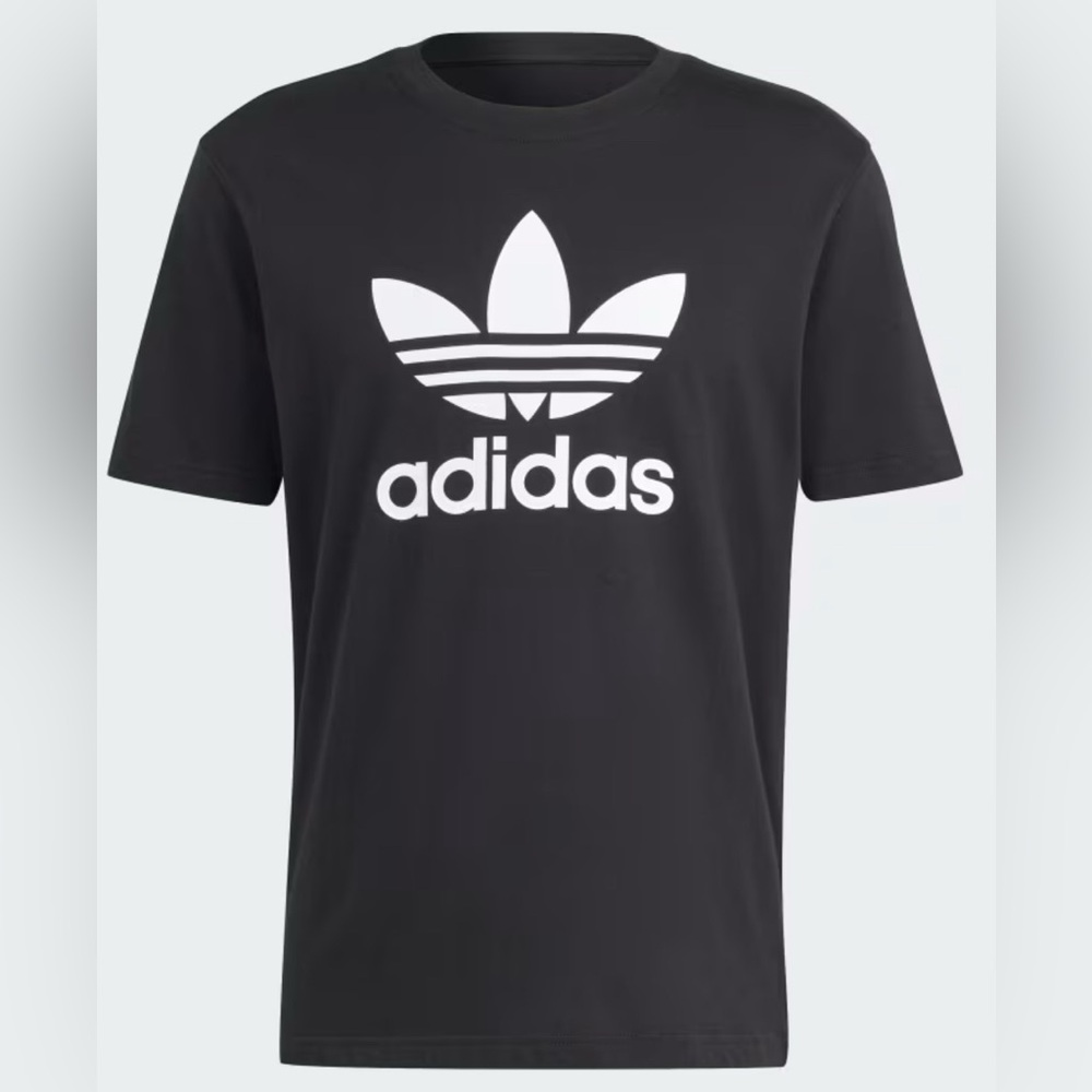 Adidas Men's Tee in Black with White Logo
